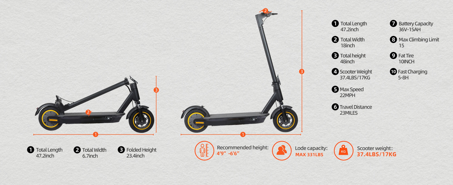 J05MAX Electric Scoote 500W