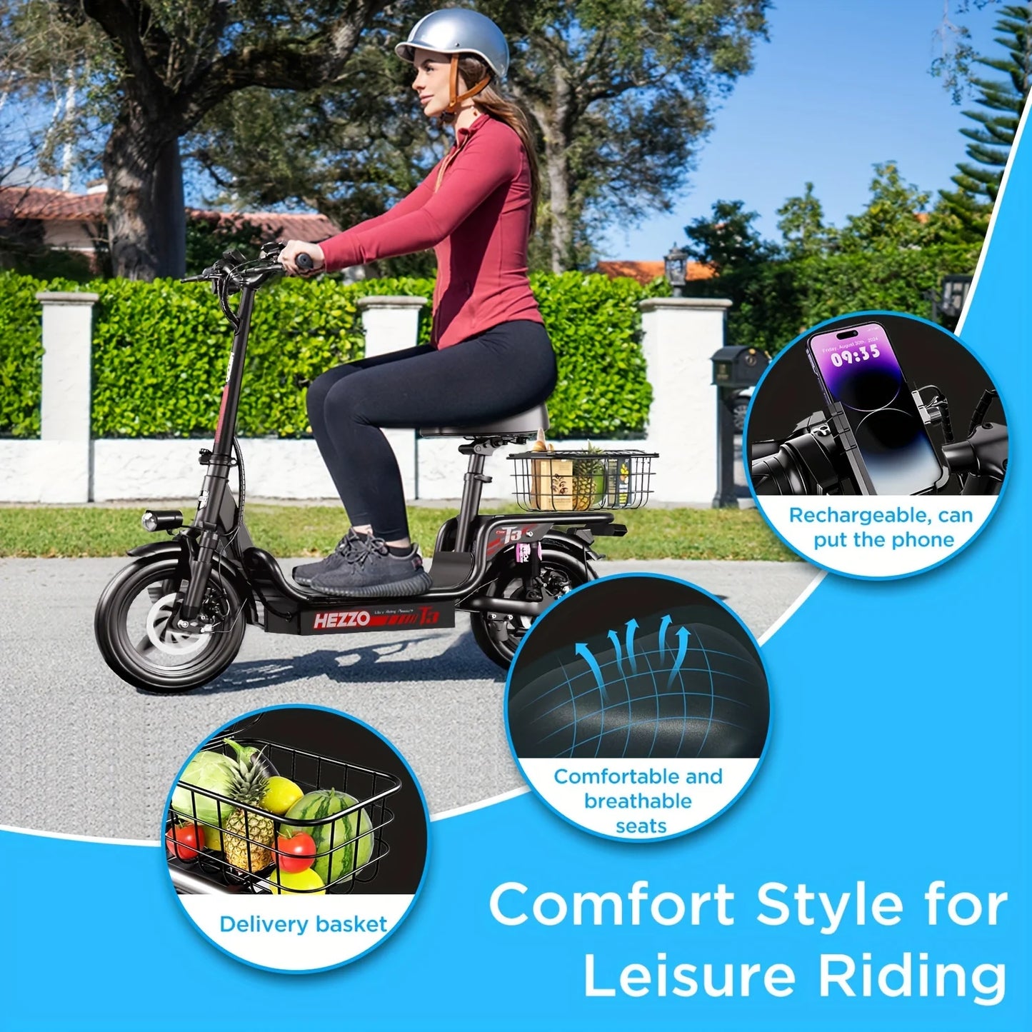 500W carbon steel electric bicycle