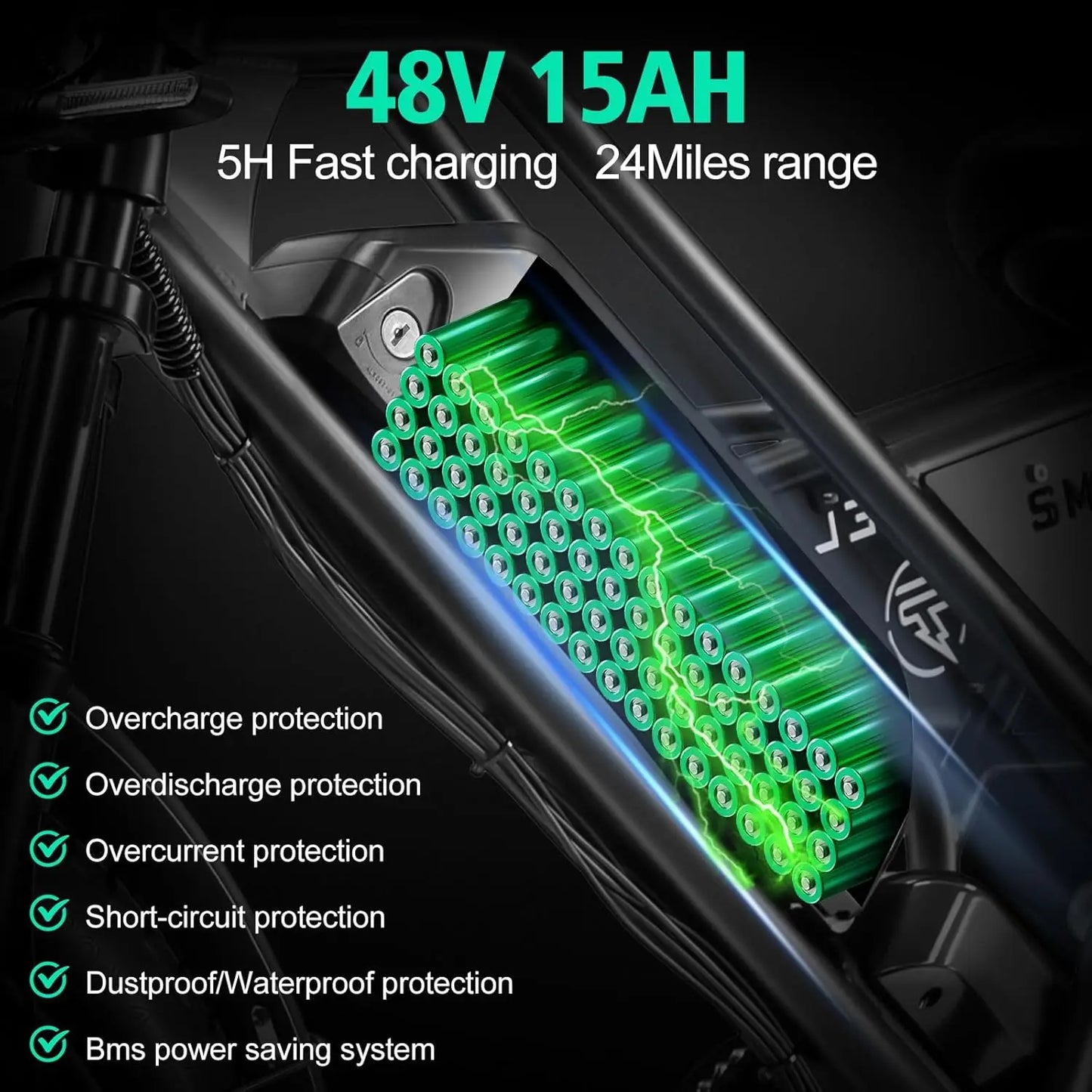 48V 1000W 28mph Electric Bicycle