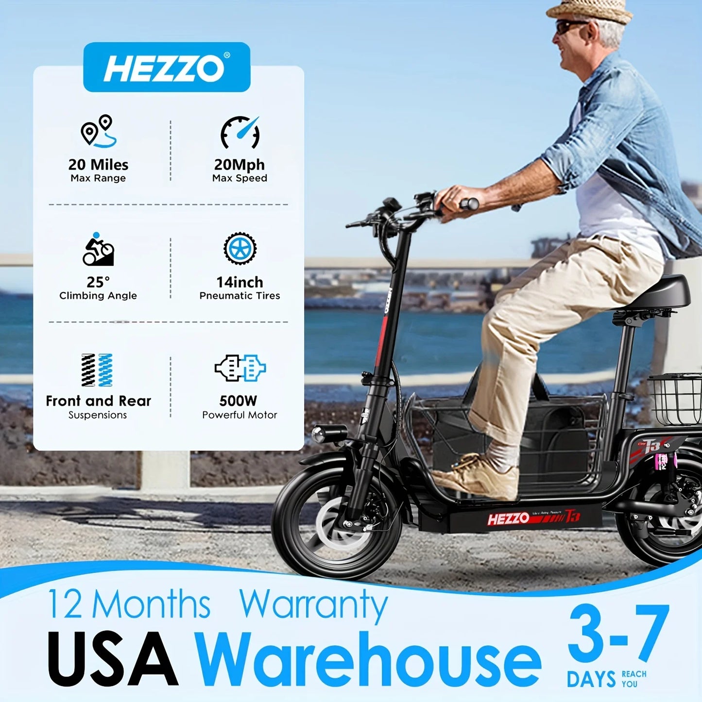 500W carbon steel electric bicycle