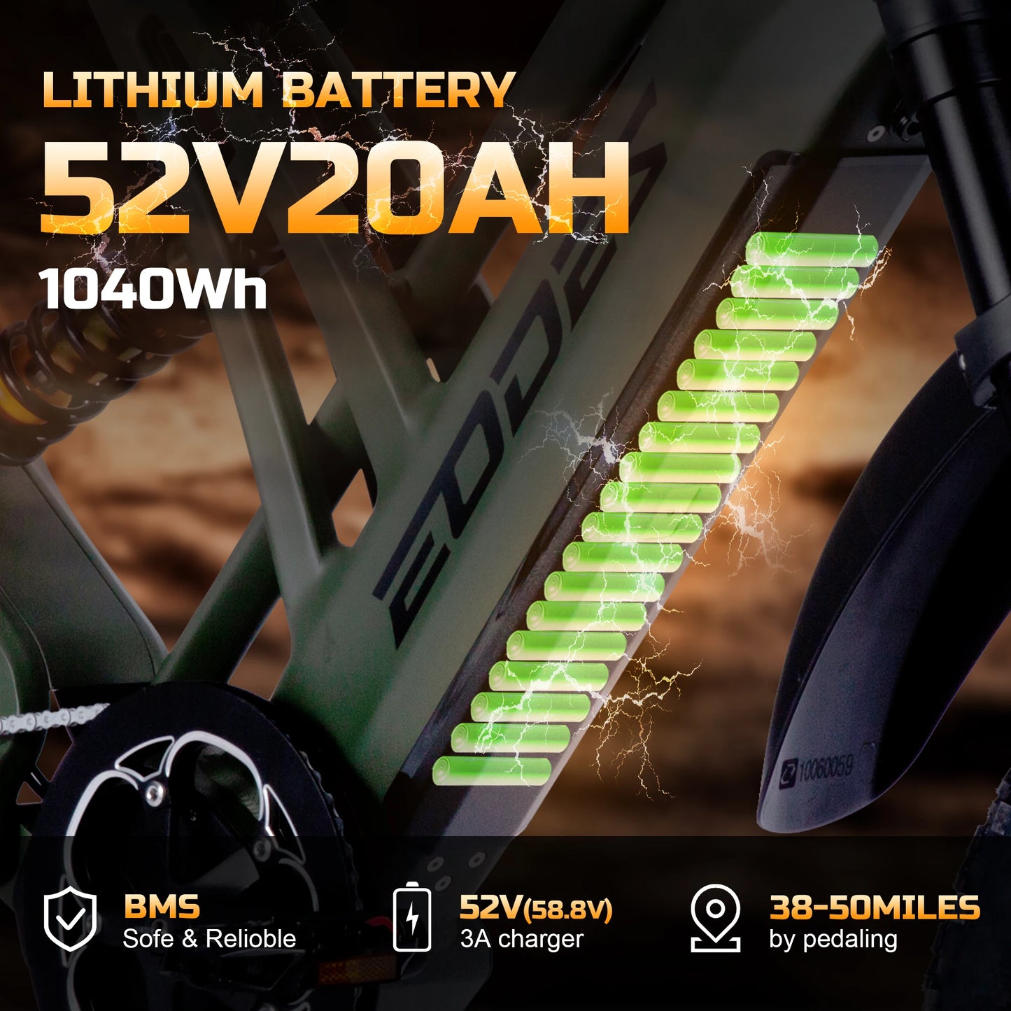 Electric off-road mountain adult bicycle