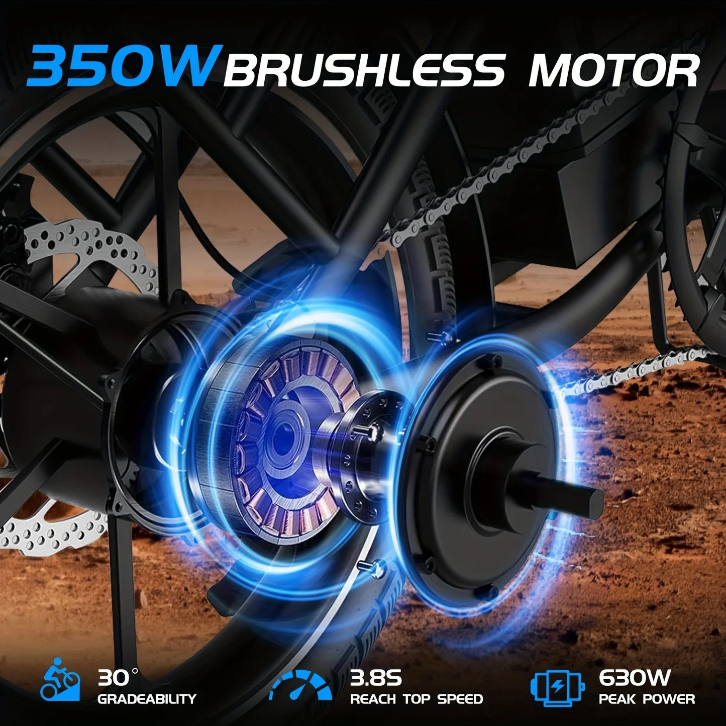 350W16 inch folding electric bicycle