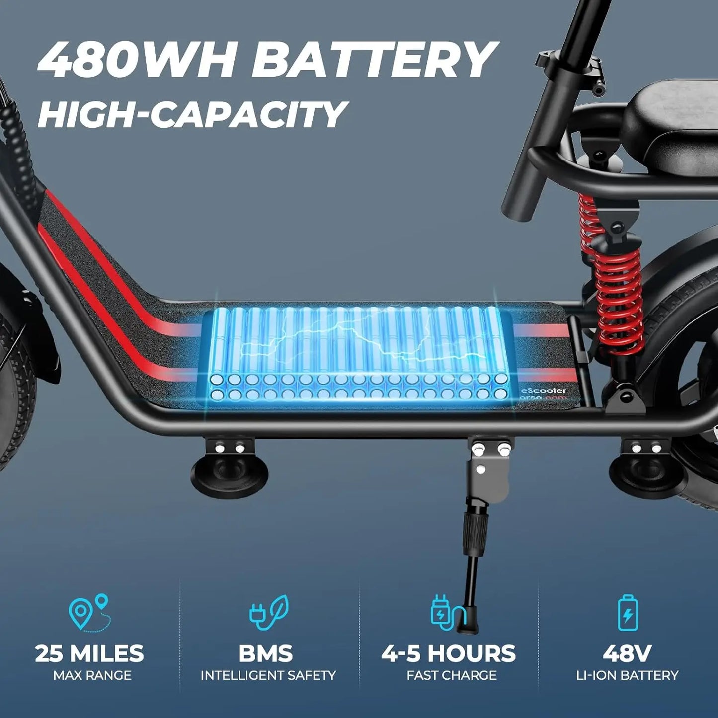 850W peak adult electric scooter