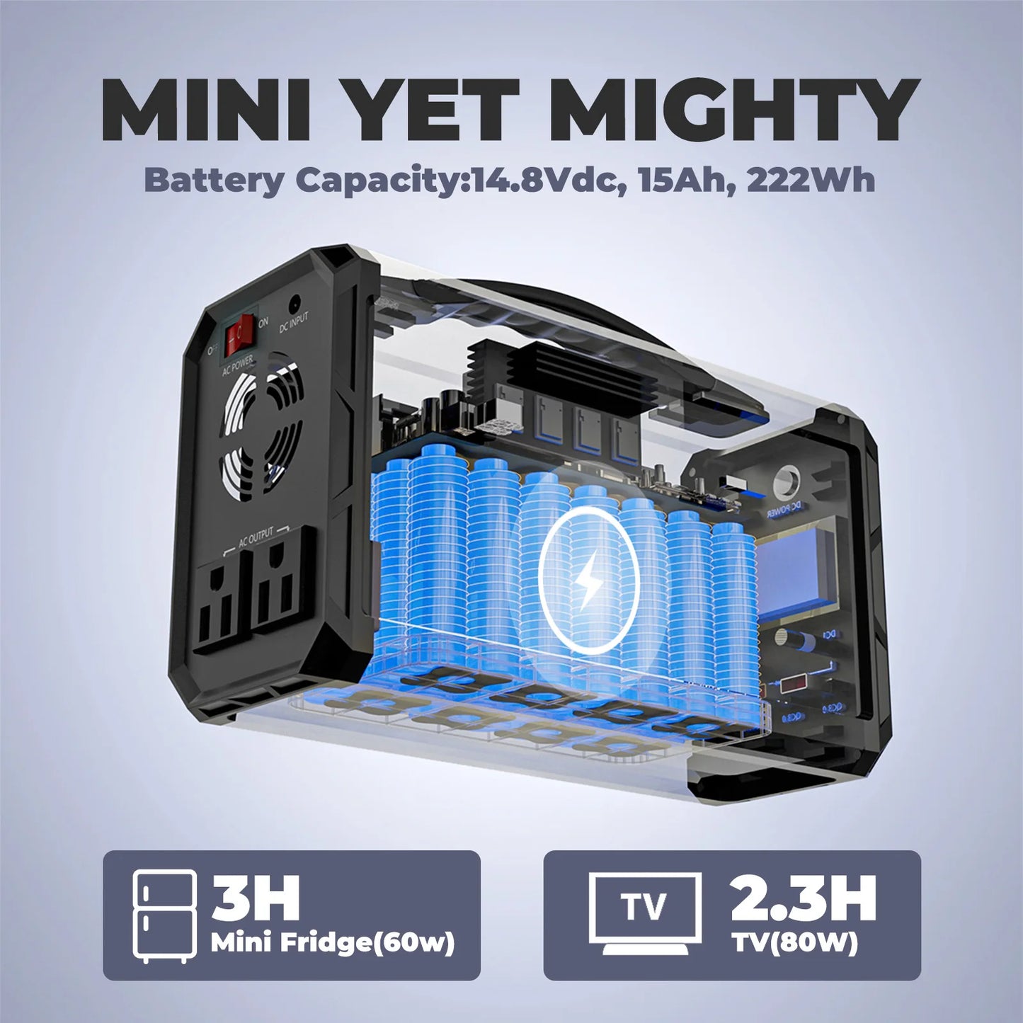 300W portable solar generator