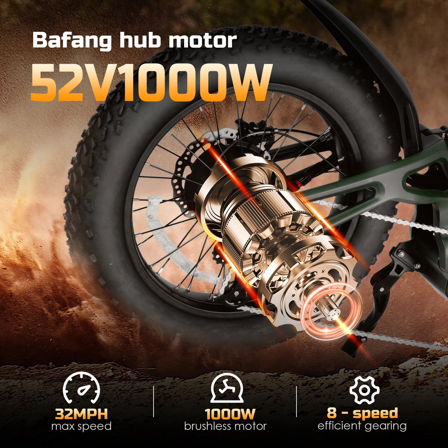 Electric off-road mountain adult bicycle