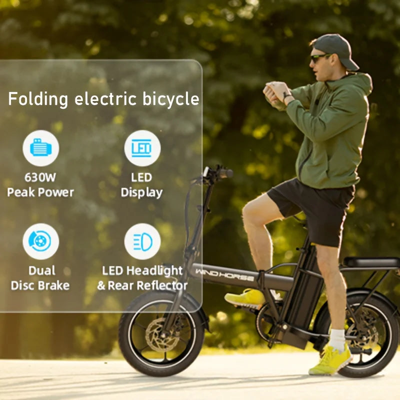 Folding adult electric bicycle