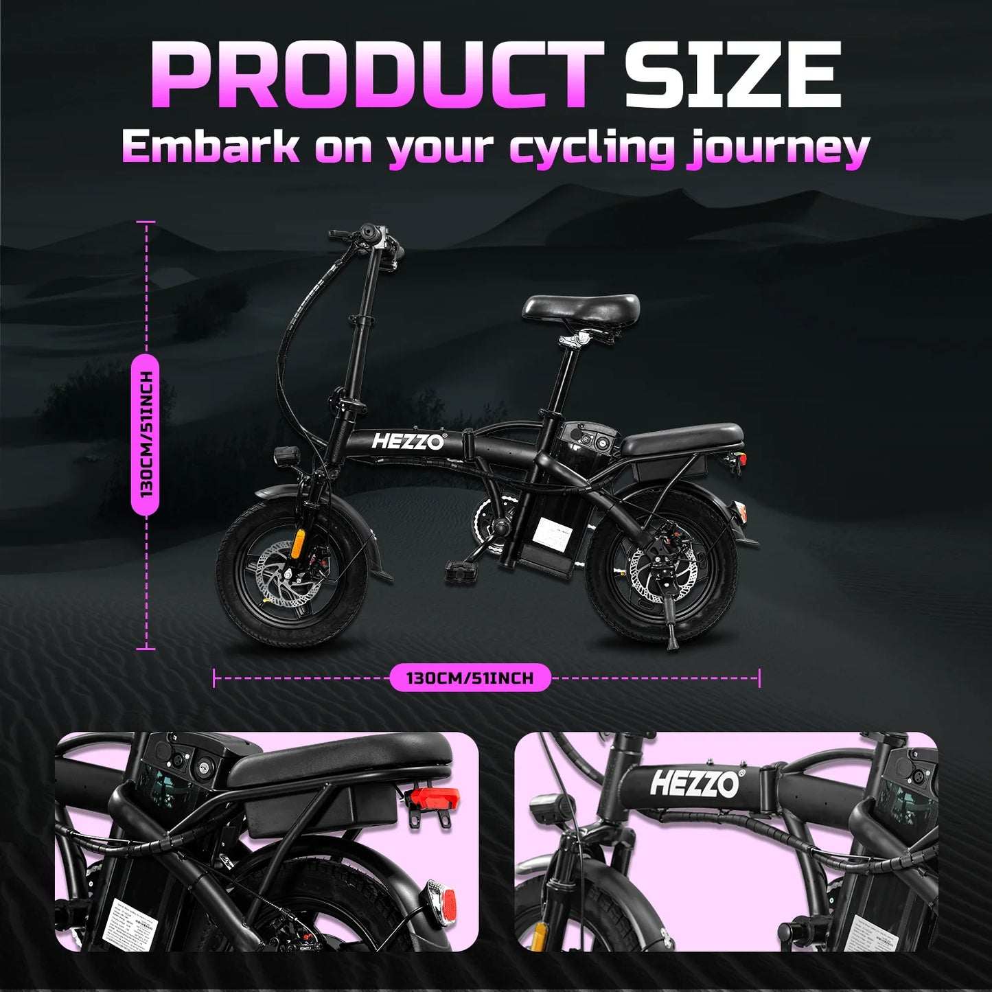 Adult Foldable Carbon Steel Electric Bicycle