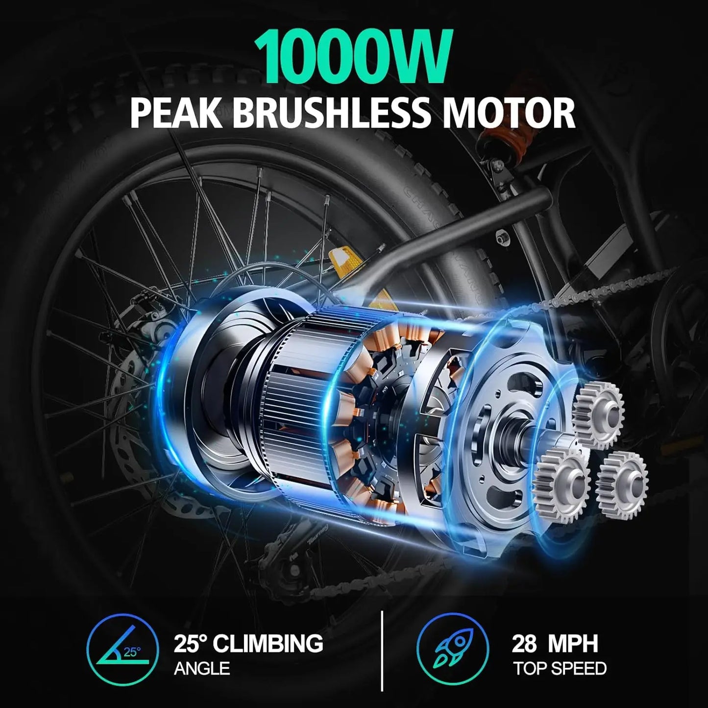 48V 1000W 28mph Electric Bicycle