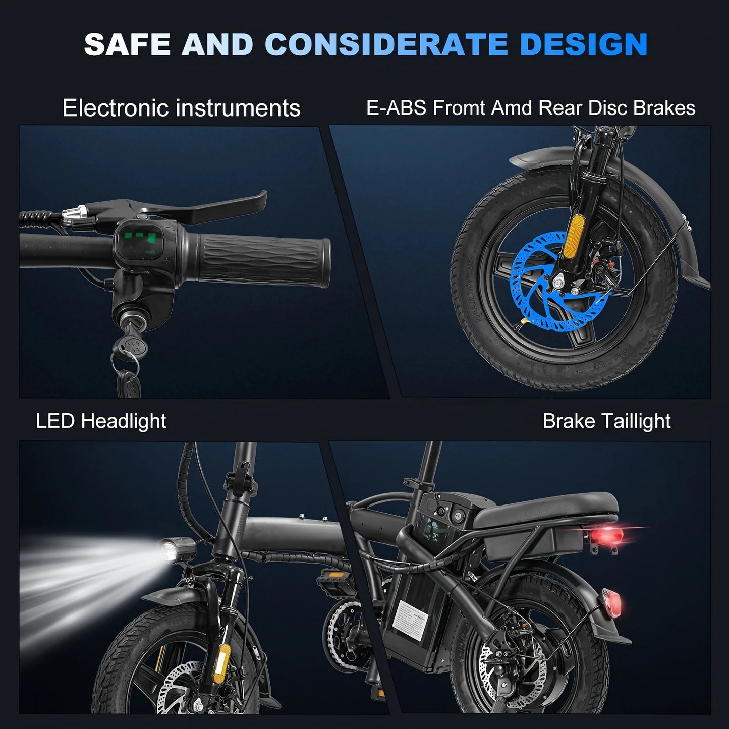 Adult folding basket electric bicycle, 400W