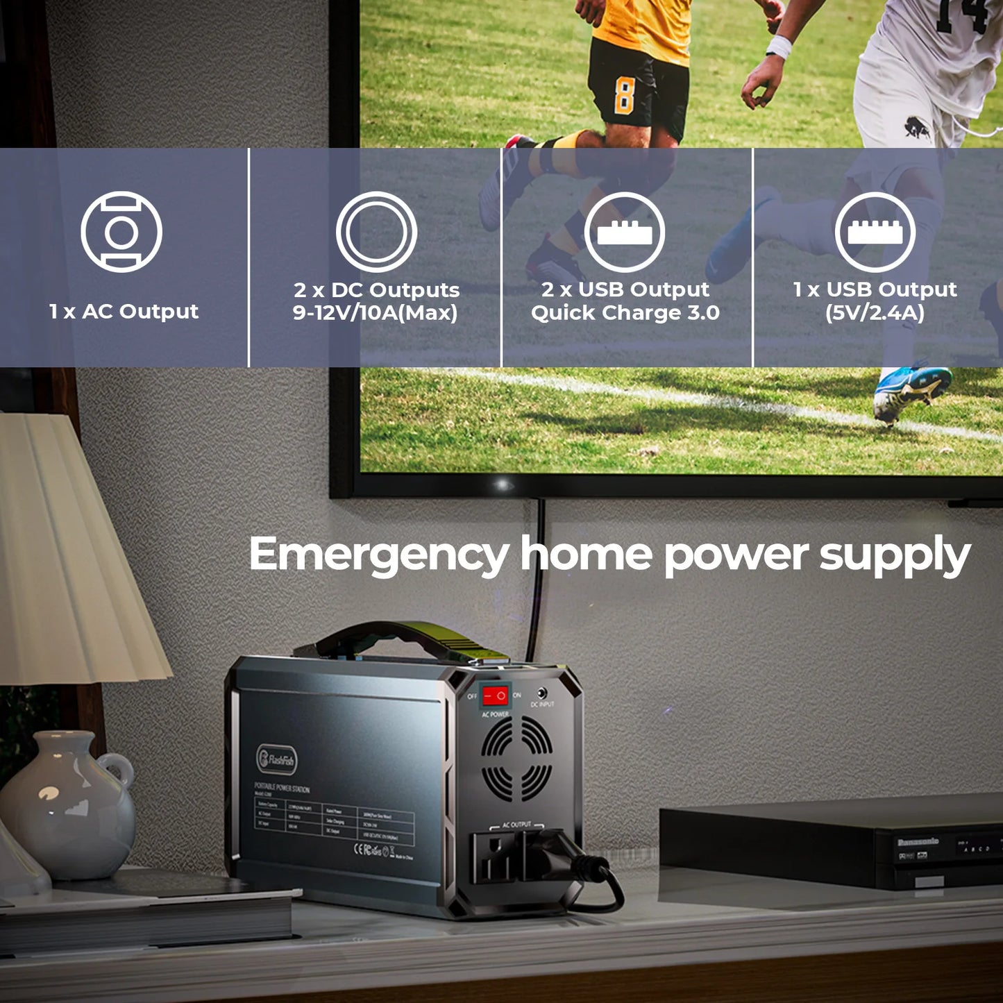 300W portable solar generator