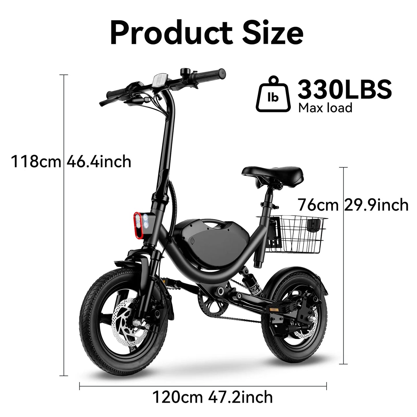 715W peak folding electric bicycle