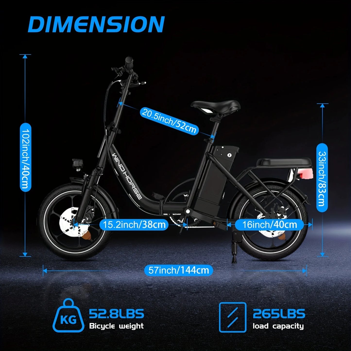 350W16 inch folding electric bicycle
