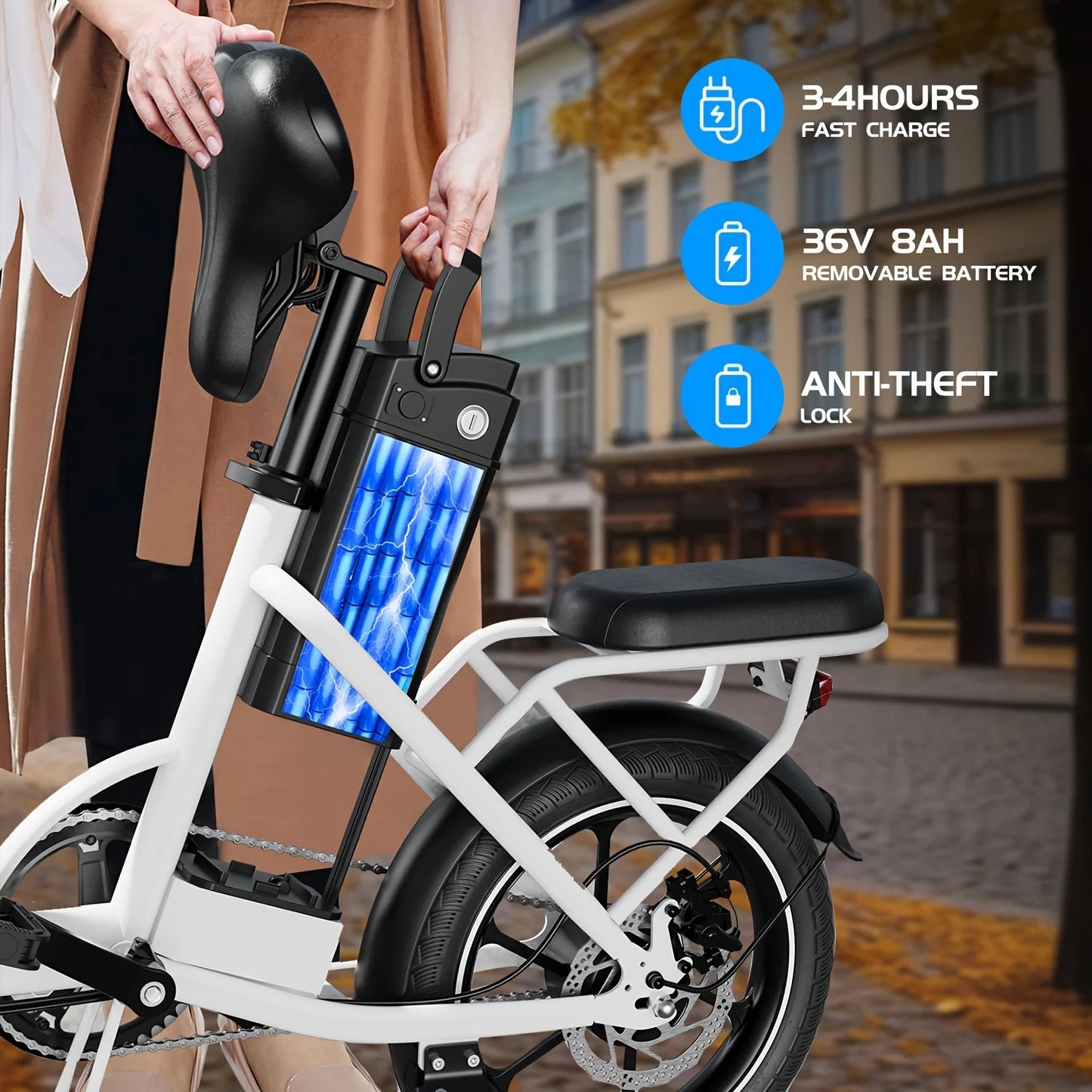 350W16 inch folding electric bicycle