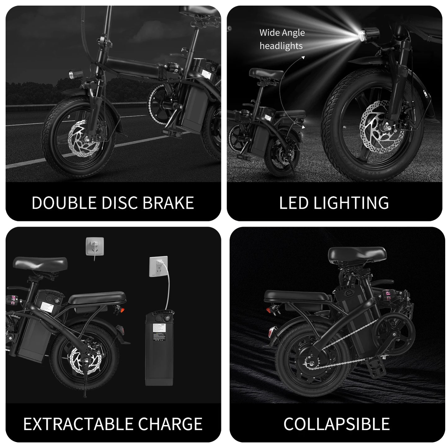 Adult folding basket electric bicycle, 400W