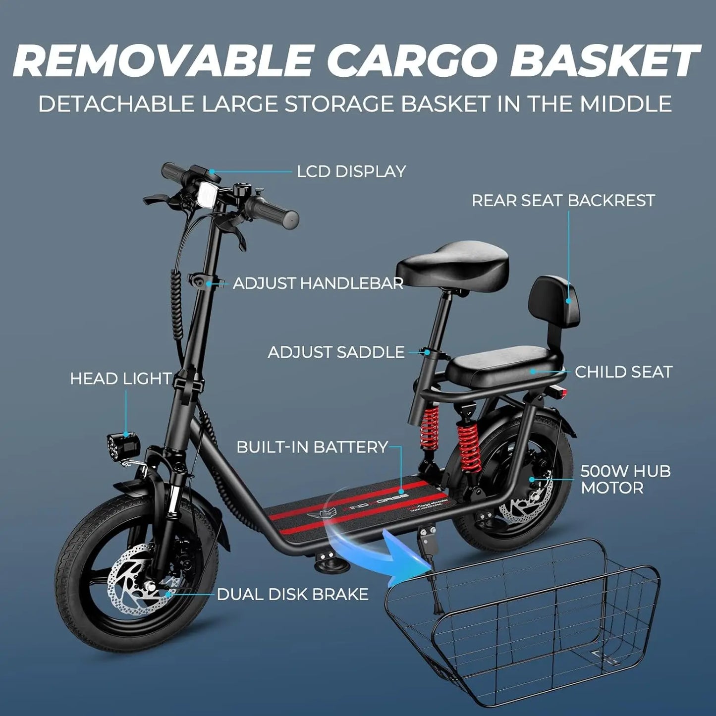 850W peak adult electric scooter