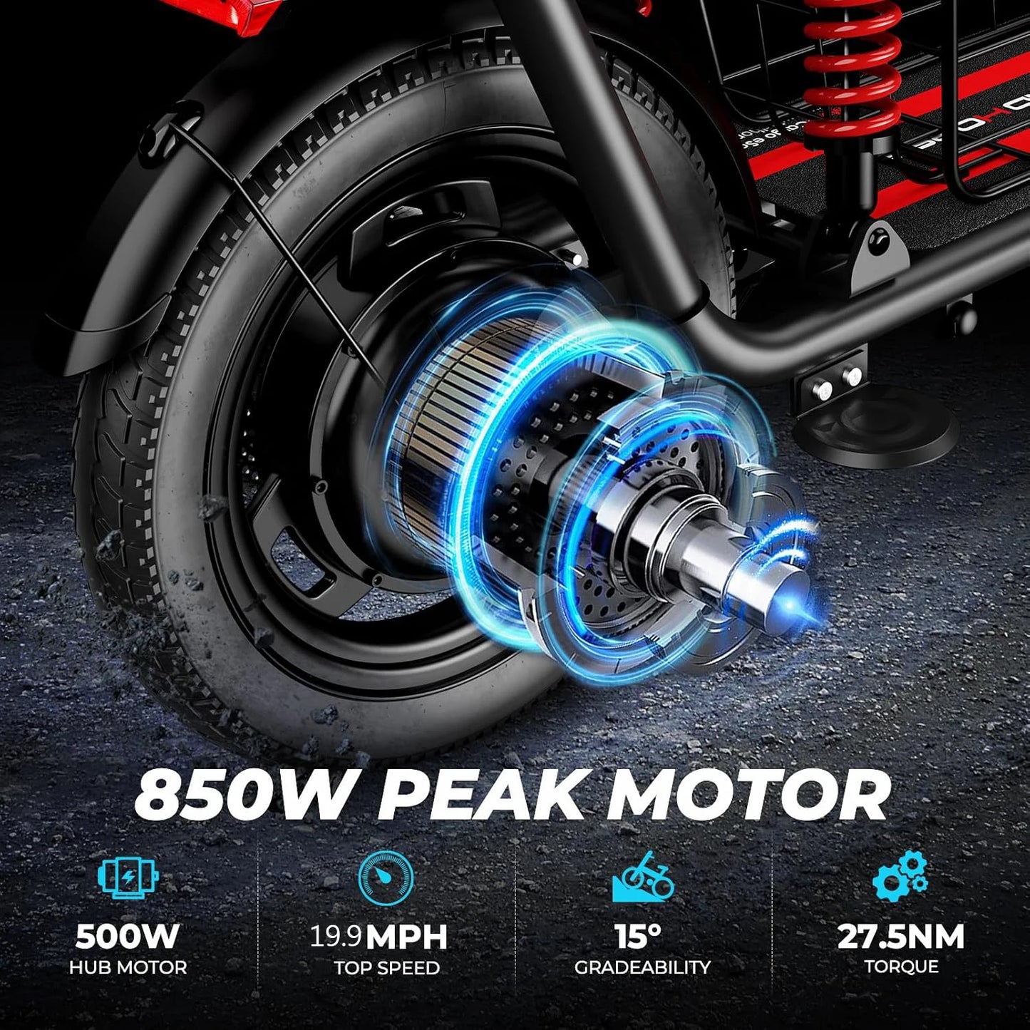 850W peak adult electric scooter