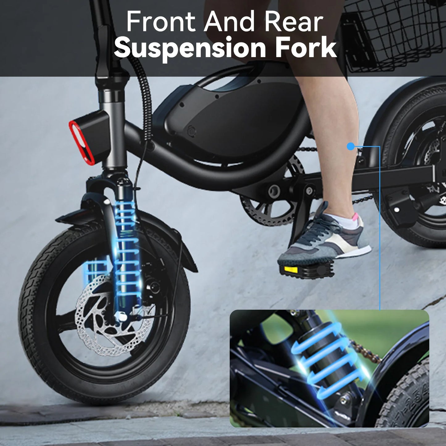 715W peak folding electric bicycle