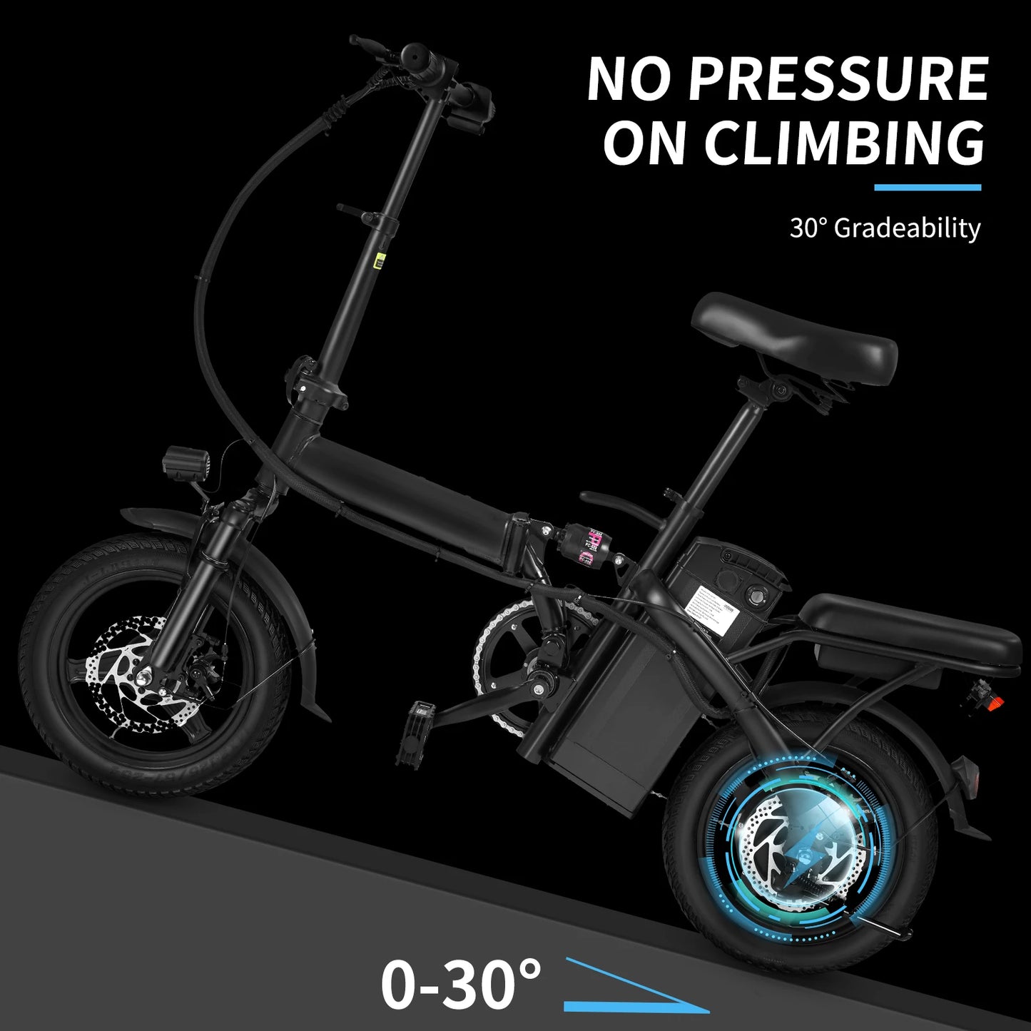 Adult folding basket electric bicycle, 400W