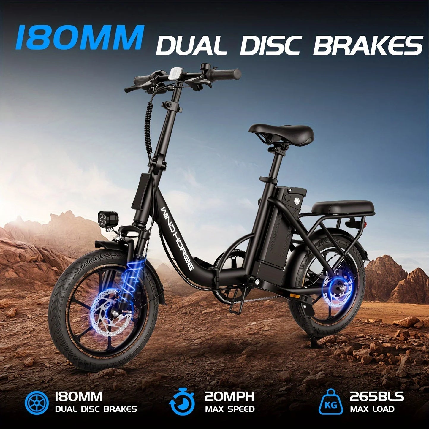 350W16 inch folding electric bicycle
