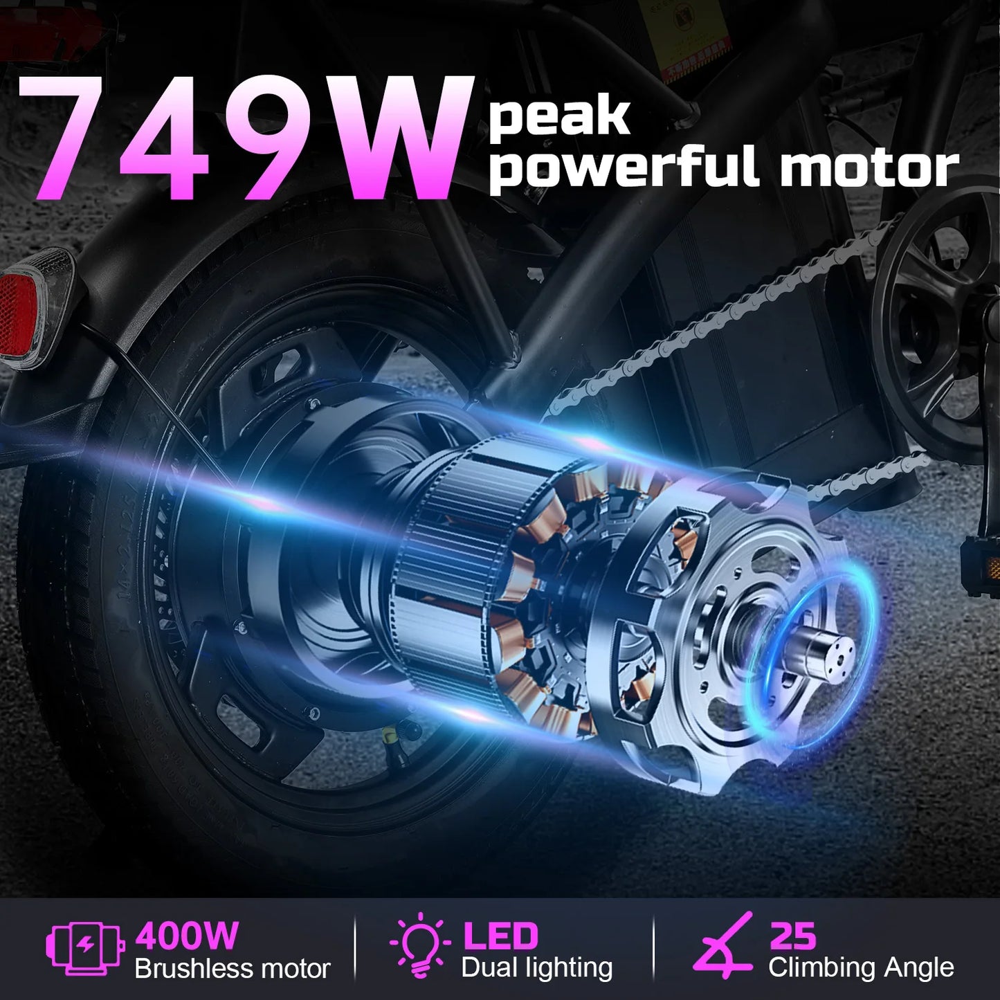 Adult Foldable Carbon Steel Electric Bicycle
