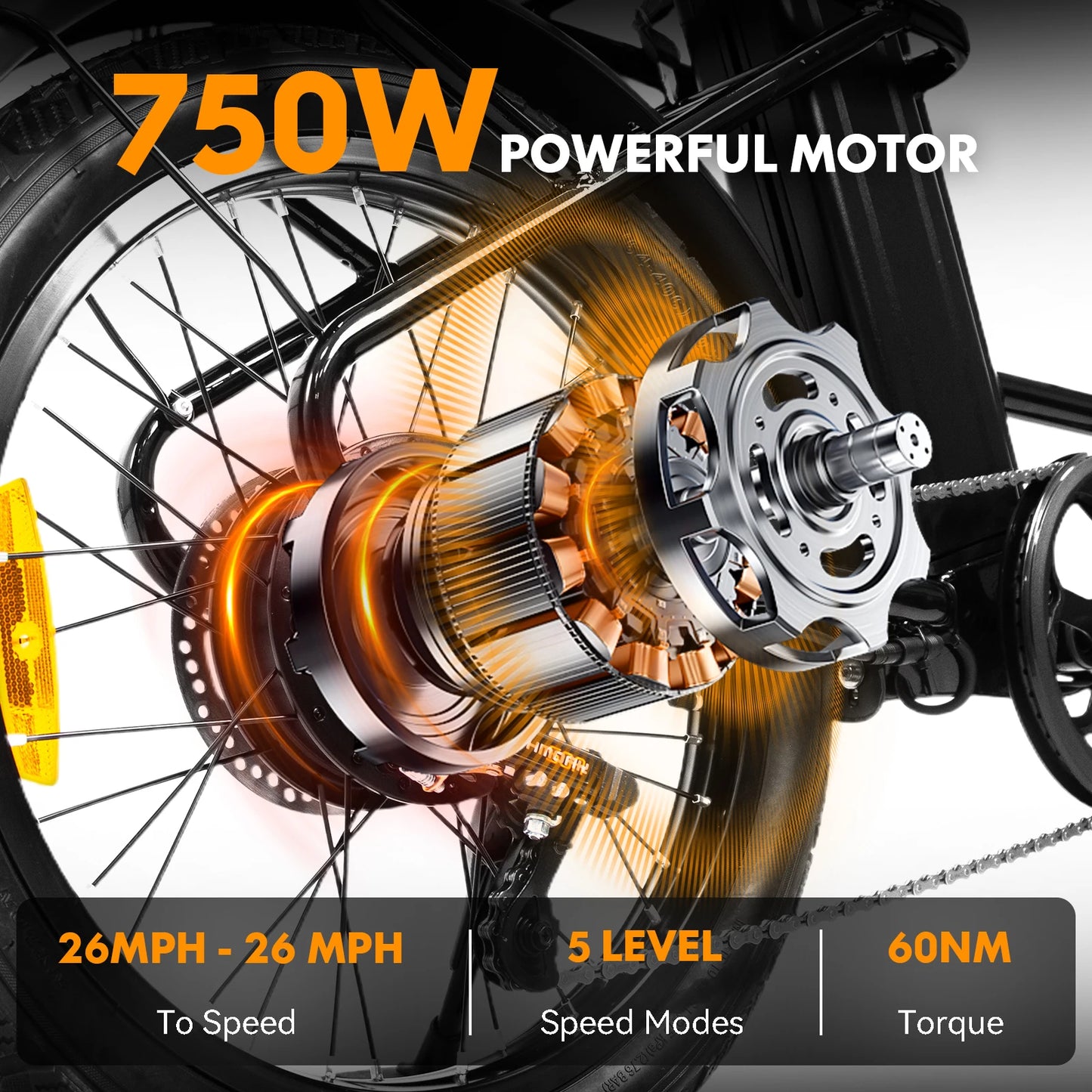 750W adult electric bicycle, 26MPH